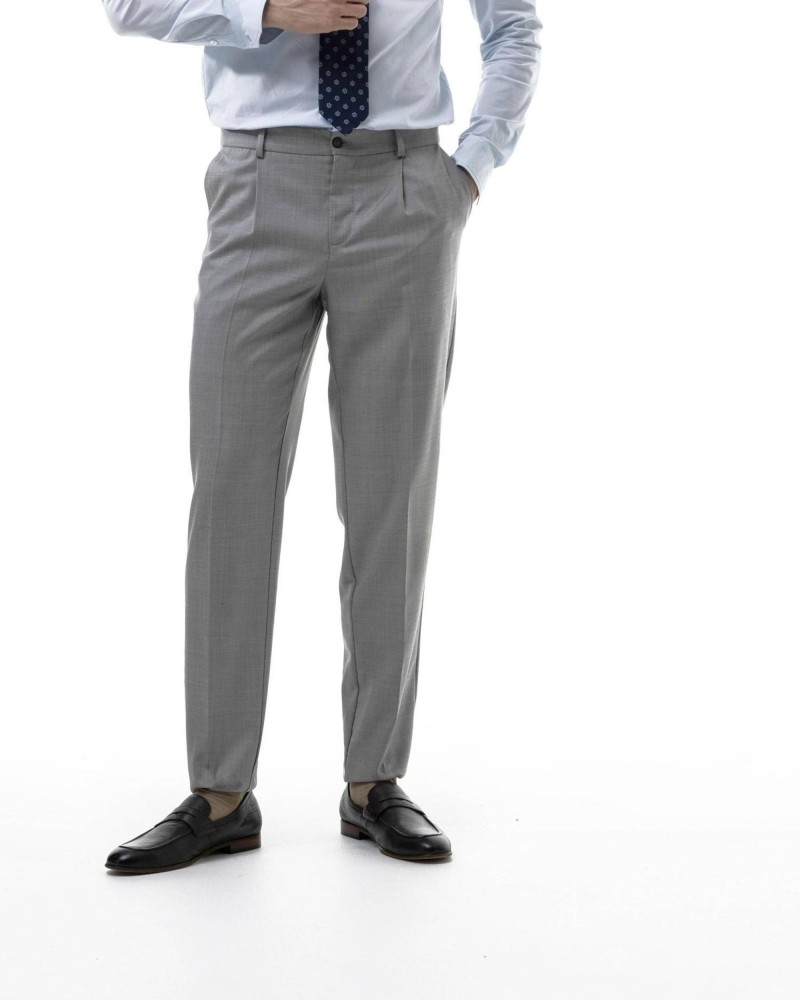 Брюки с защипами из шерсти Loro Piana