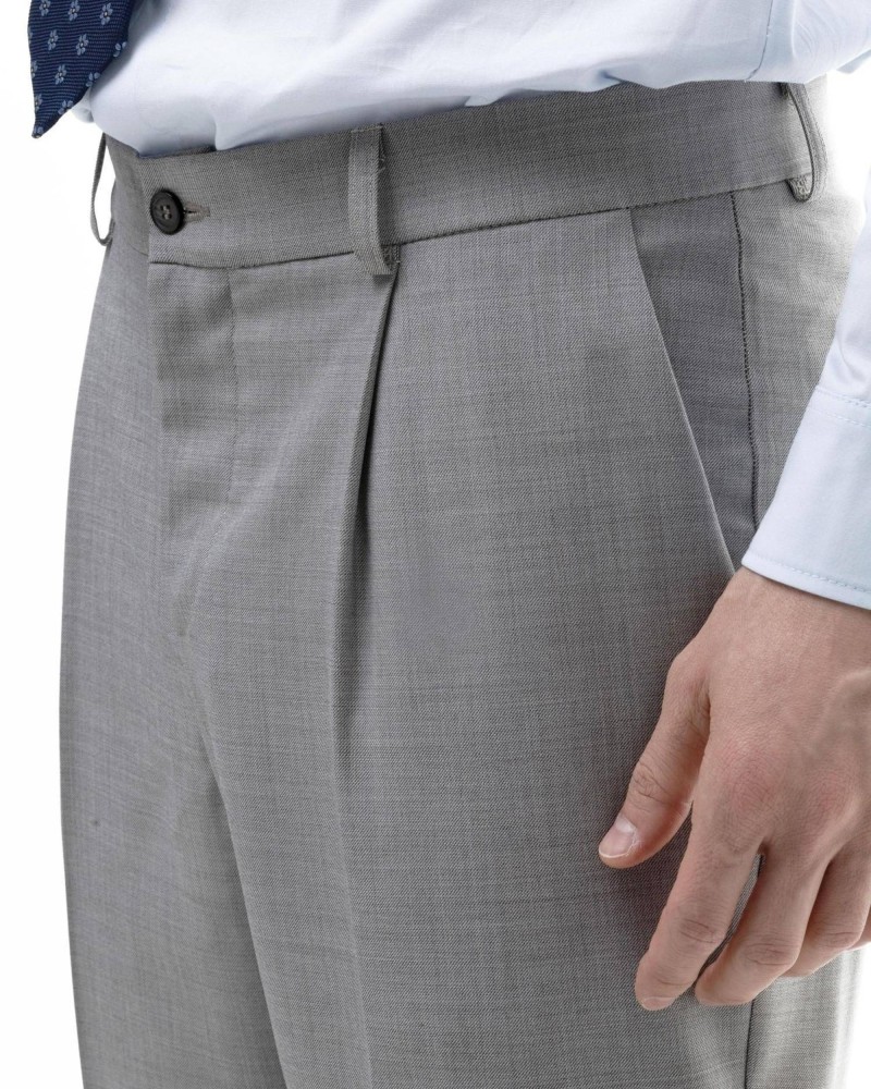 Брюки с защипами из шерсти Loro Piana