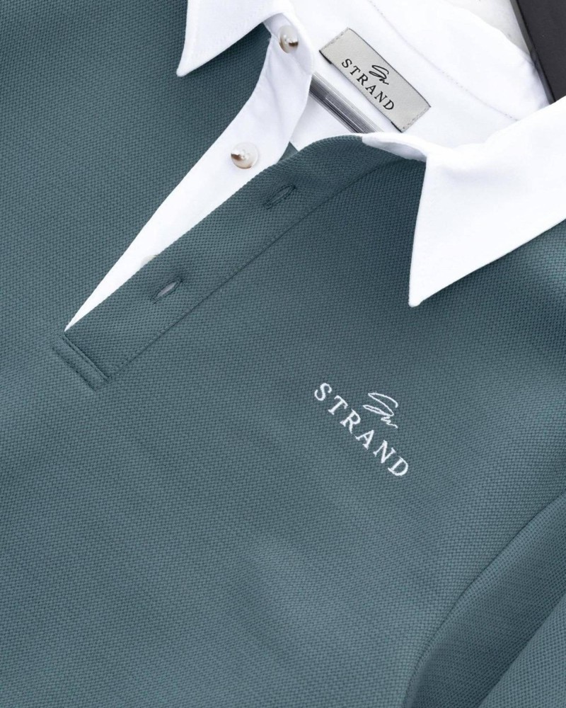 Поло с длинным рукавом и рубашечным воротником