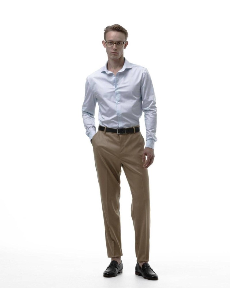 Рубашка из хлопка слим фит