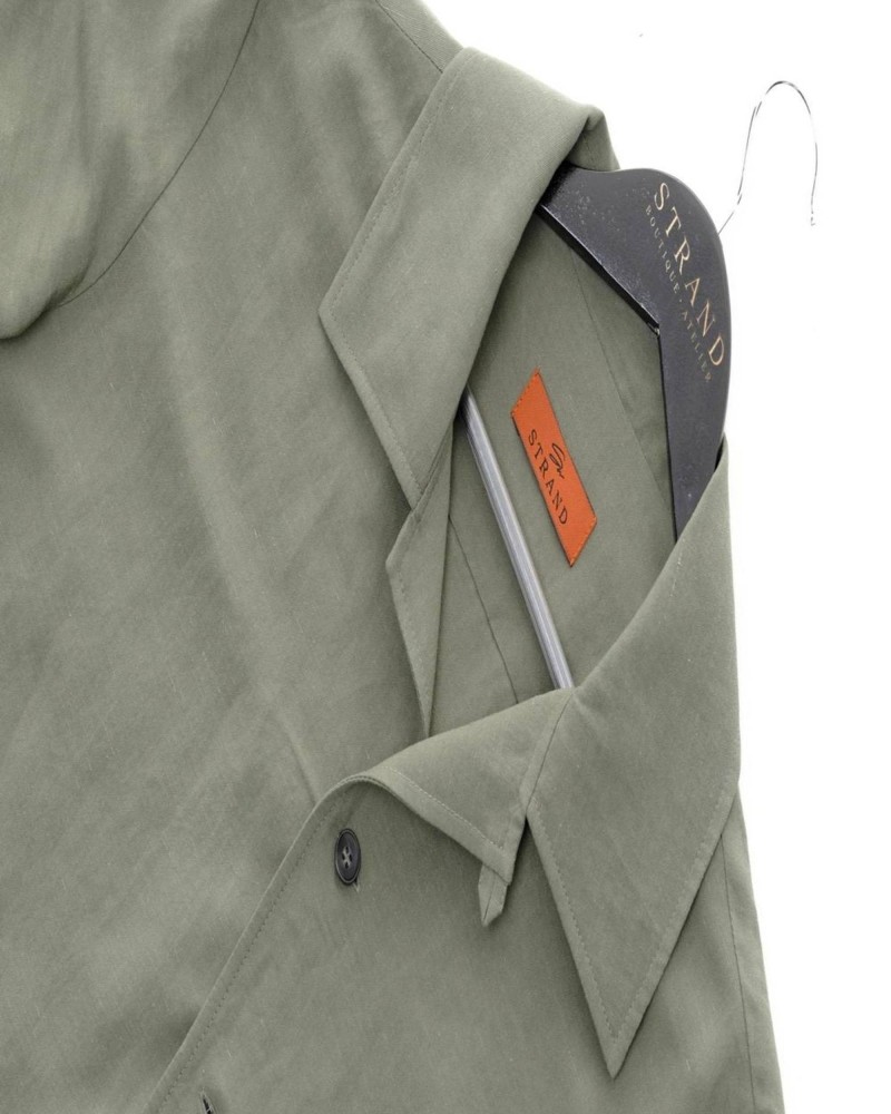 Рубашка из льна с коротким рукавом